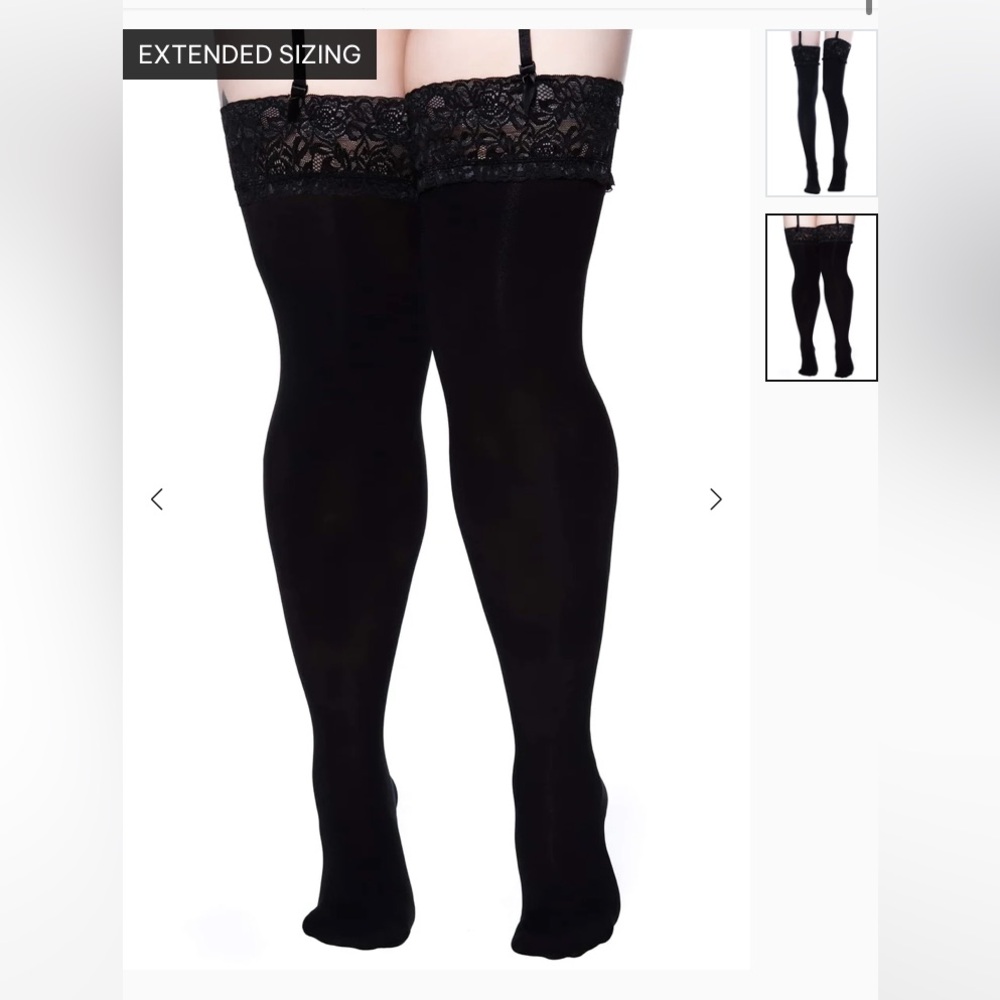 KillStar Stop Staring Black Thigh High